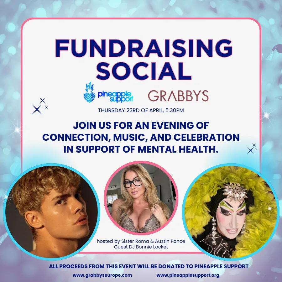 Fundraising social poster for mental health support